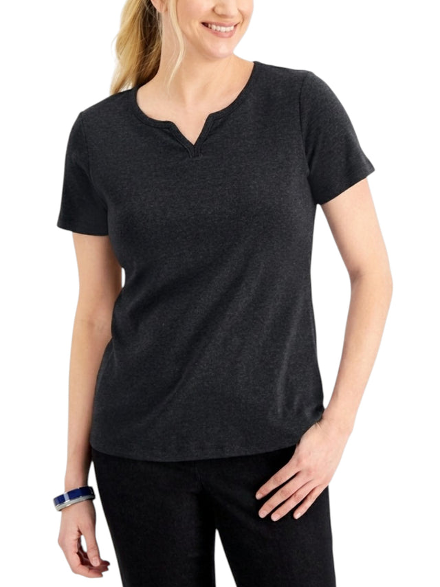 Image for Women's Plain Solid Top,Black