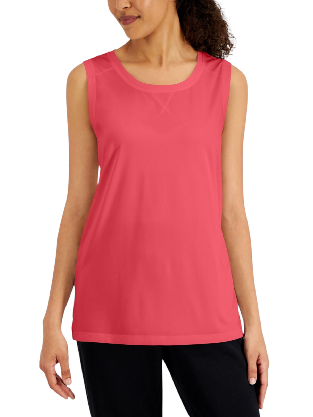 Image for Women's Plain Solid Sport Top,Dark Coral