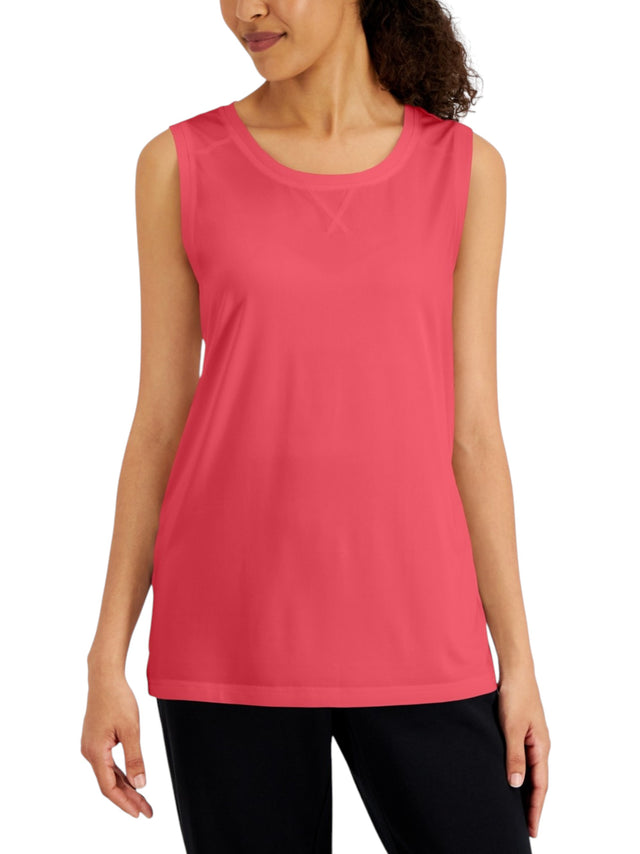 Image for Women's Plain Solid Sport Top,Dark Coral