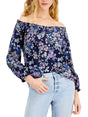 Image for Women's Floral Printed Top,Navy