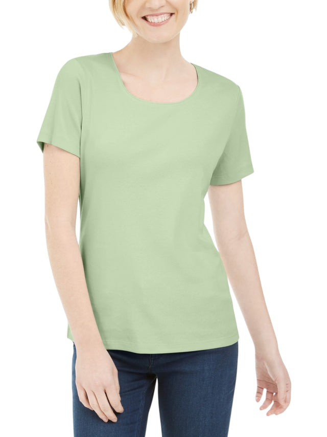 Image for Women's Plain Solid Top,Mint Green