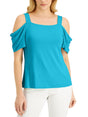 Image for Women's Plain Solid Top,Turquoise