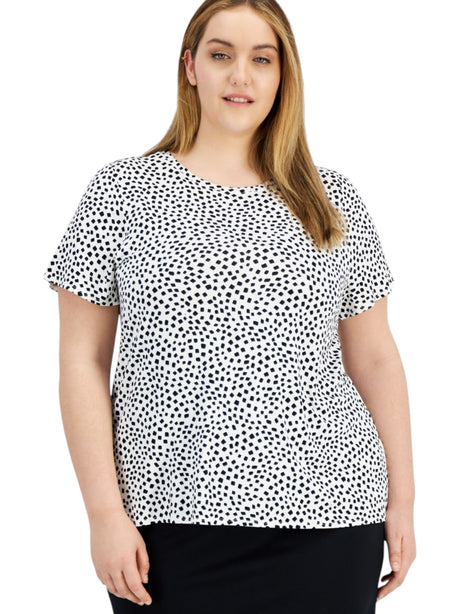 Image for Women's Black Printed Top,White