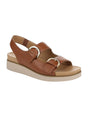 Image for Women's Ribbed Buckles Sandals,Brown