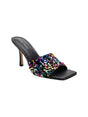 Image for Women's Multi Colored Sequined Heeled Shoes,Black