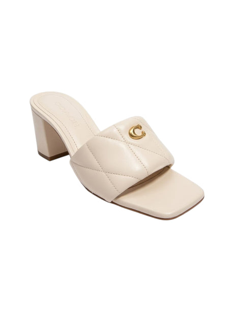 Image for Women's Quilted Heeled Shoes,Light Beige