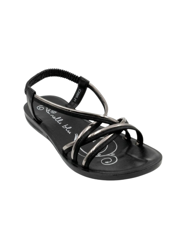 Image for Kids Girl's Ribbed Sandals,Black