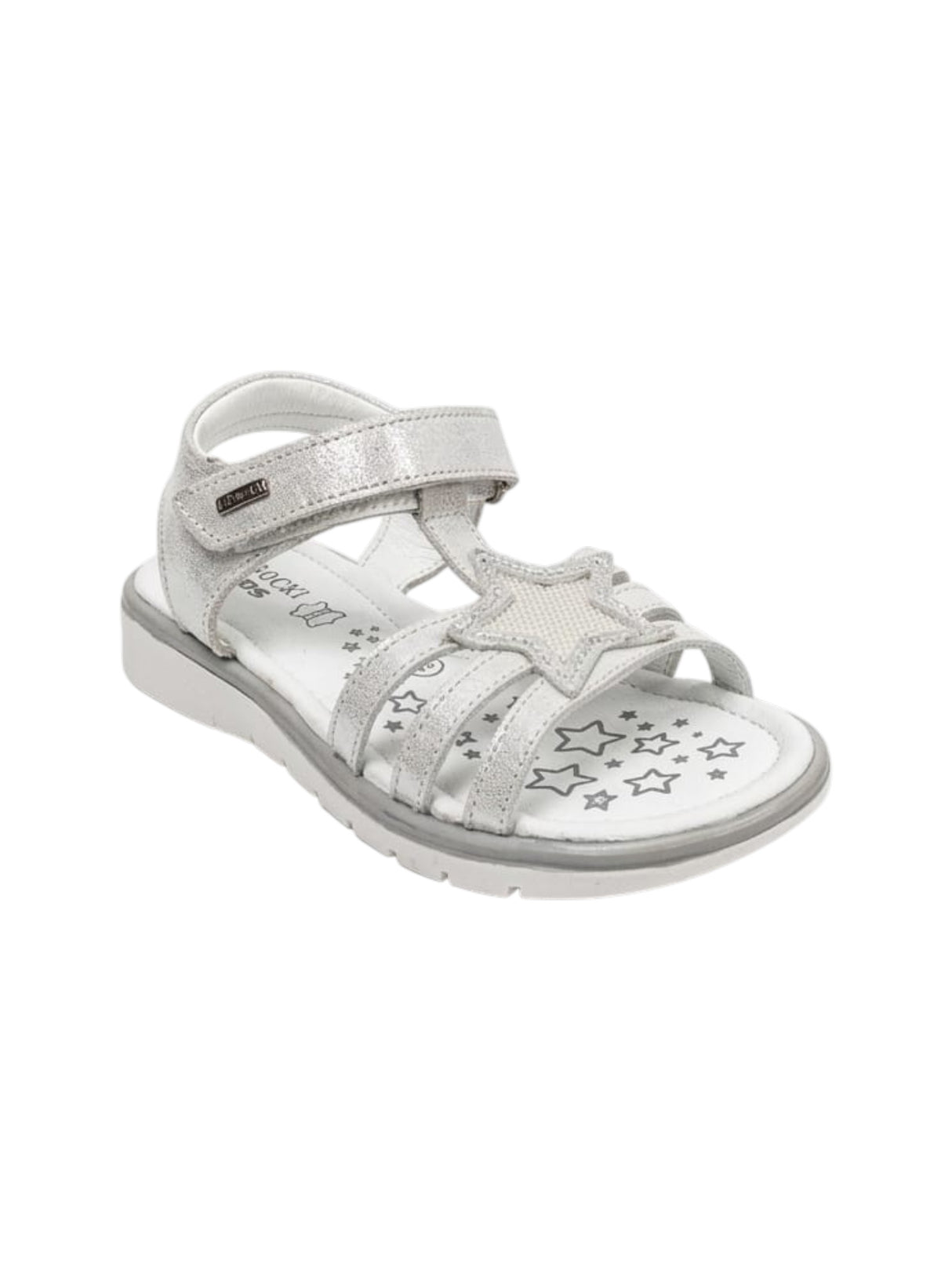 Image for Kids Girl's Ribbed Sandals,Silver