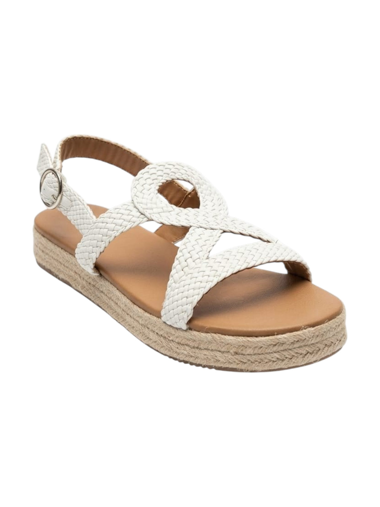 Image for Women's Braided Sandals,White