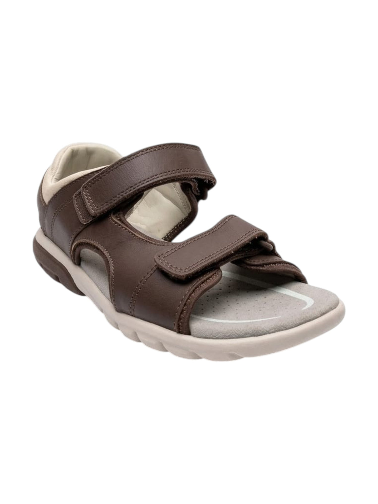 Image for Kids Boy's Ribbed Plain Sandal,Brown
