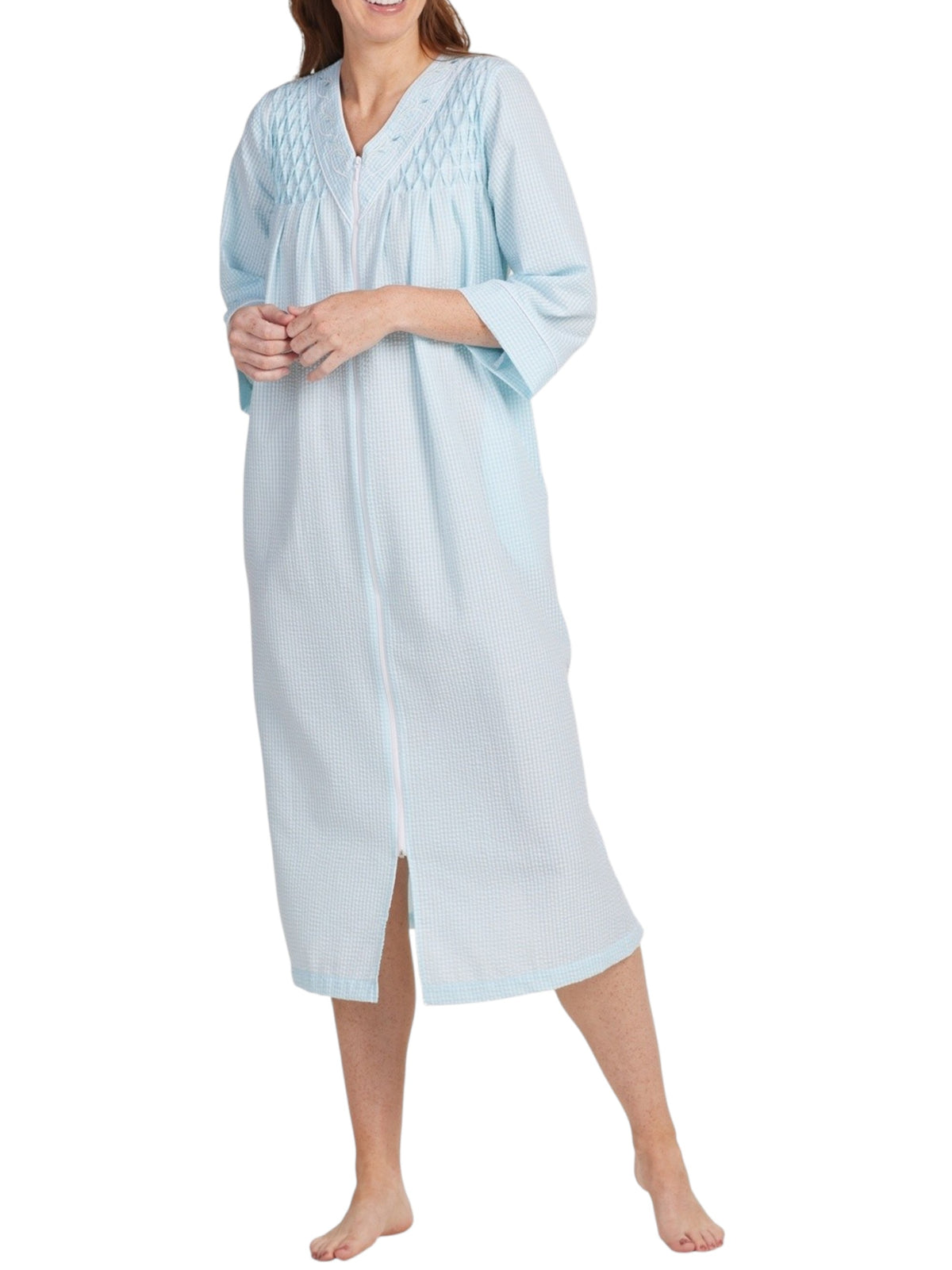 Image for Women's Plaid Sleepwear Robe,Blue