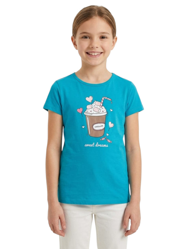 Image for Kids Girl's Printed Top,Blue