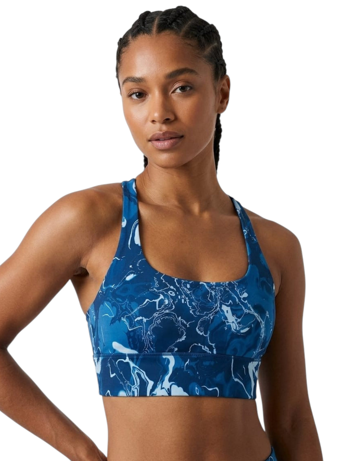 Image for Women's Printed Sport Bra,Blue