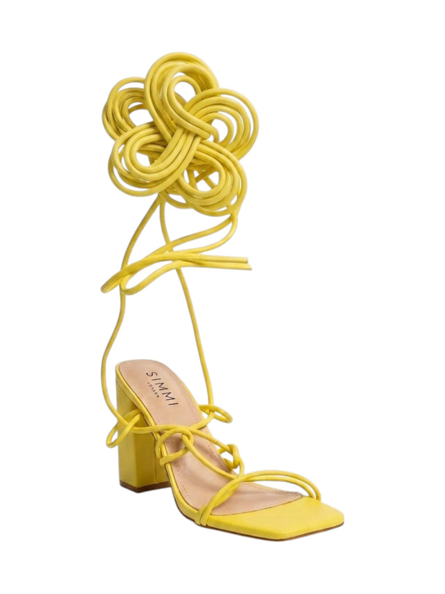 Image for Women's Wrapped Heeled Shoes,Lime Yellow