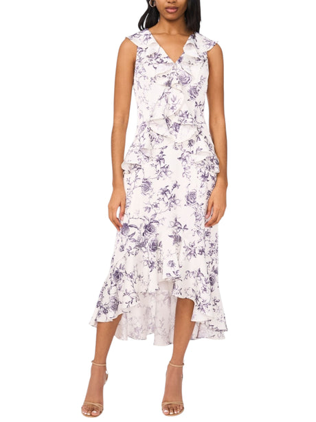 Image for Women's Floral Printed Dress,White