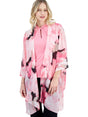 Image for Women's Printed Top Cardigan,Pink