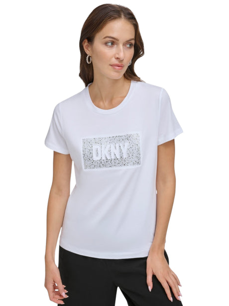 Image for Women's Rhinestones Top,White