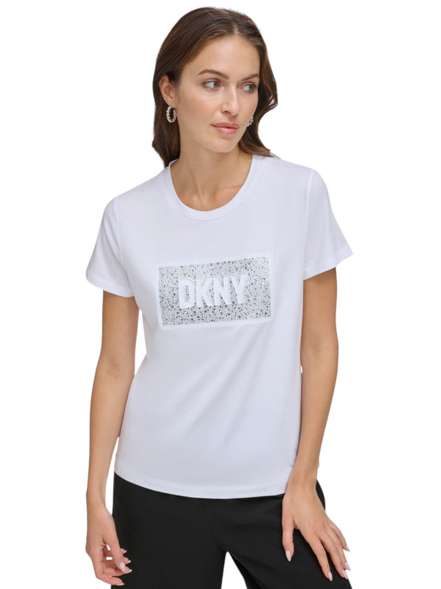 Image for Women's Rhinestones Top,White