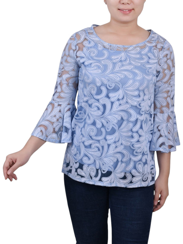 Image for Women's Embroidered Top,Blue