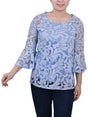 Image for Women's Embroidered Top,Blue
