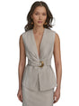 Image for Women's Plain Vest&Belt,Light Taupe