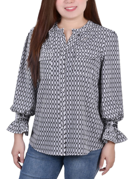 Image for Women's Black Printed Top,White