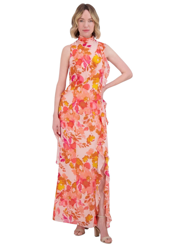 Image for Women's Printed Dress,Coral