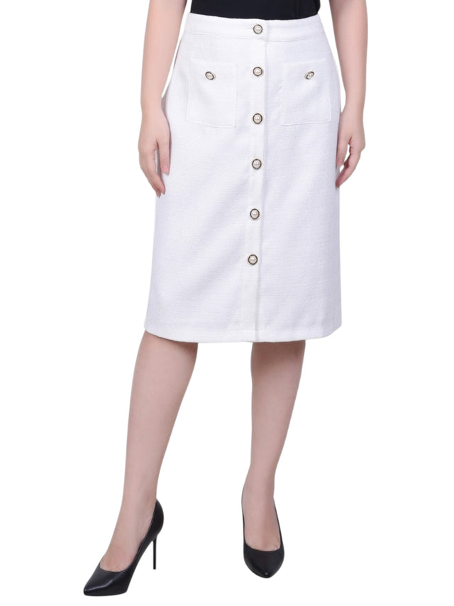 Image for Women's Textured Skirt,White