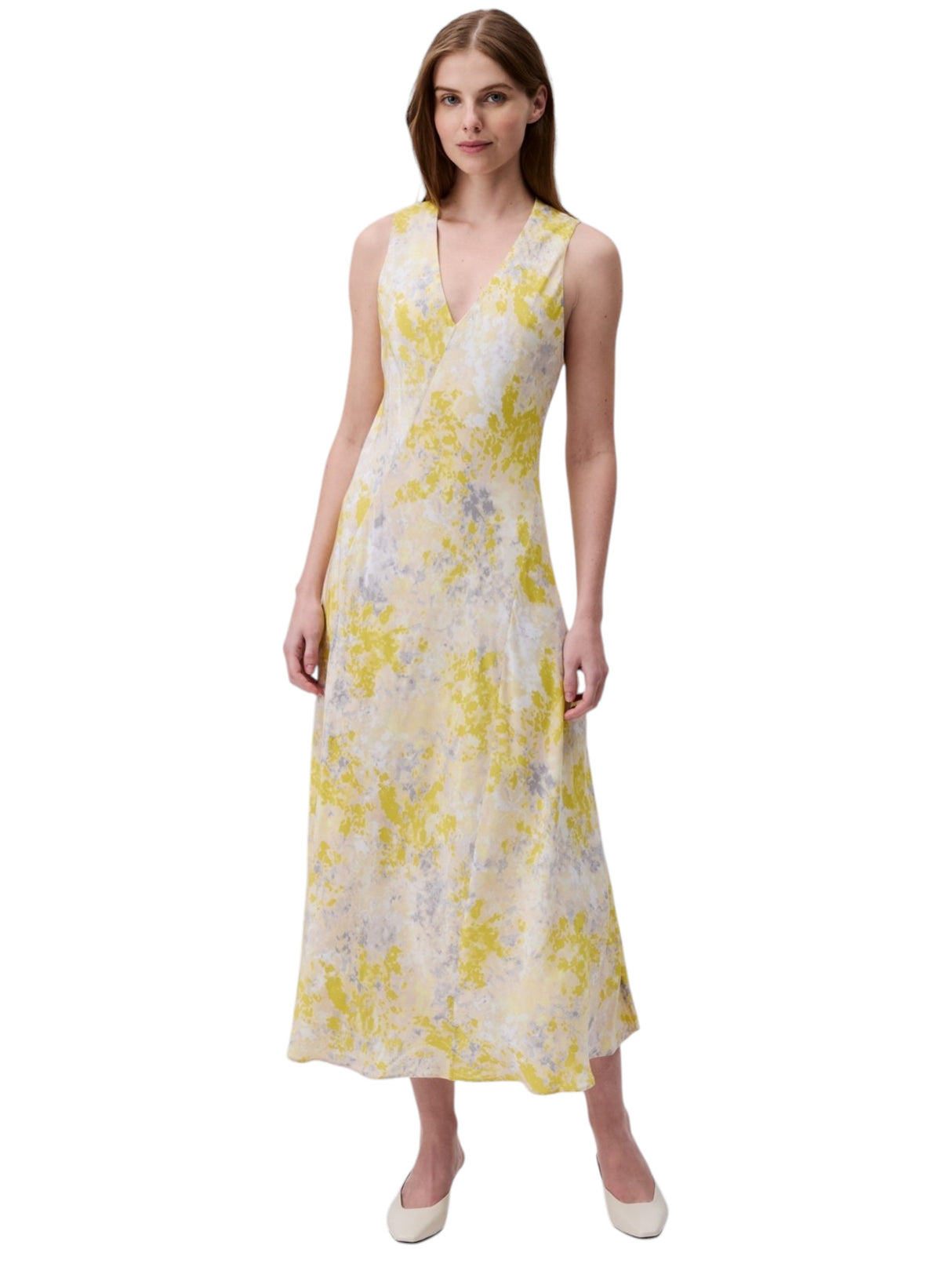 Image for Women's Printed Colorblocked Dress,Yellow