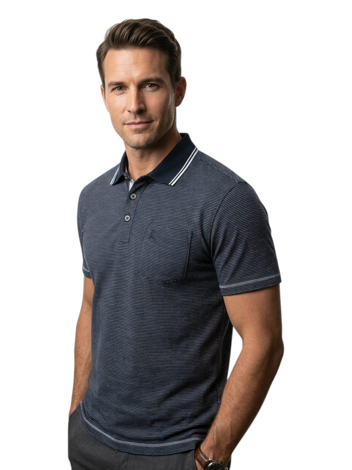 Image for Men's Striped Top,Navy