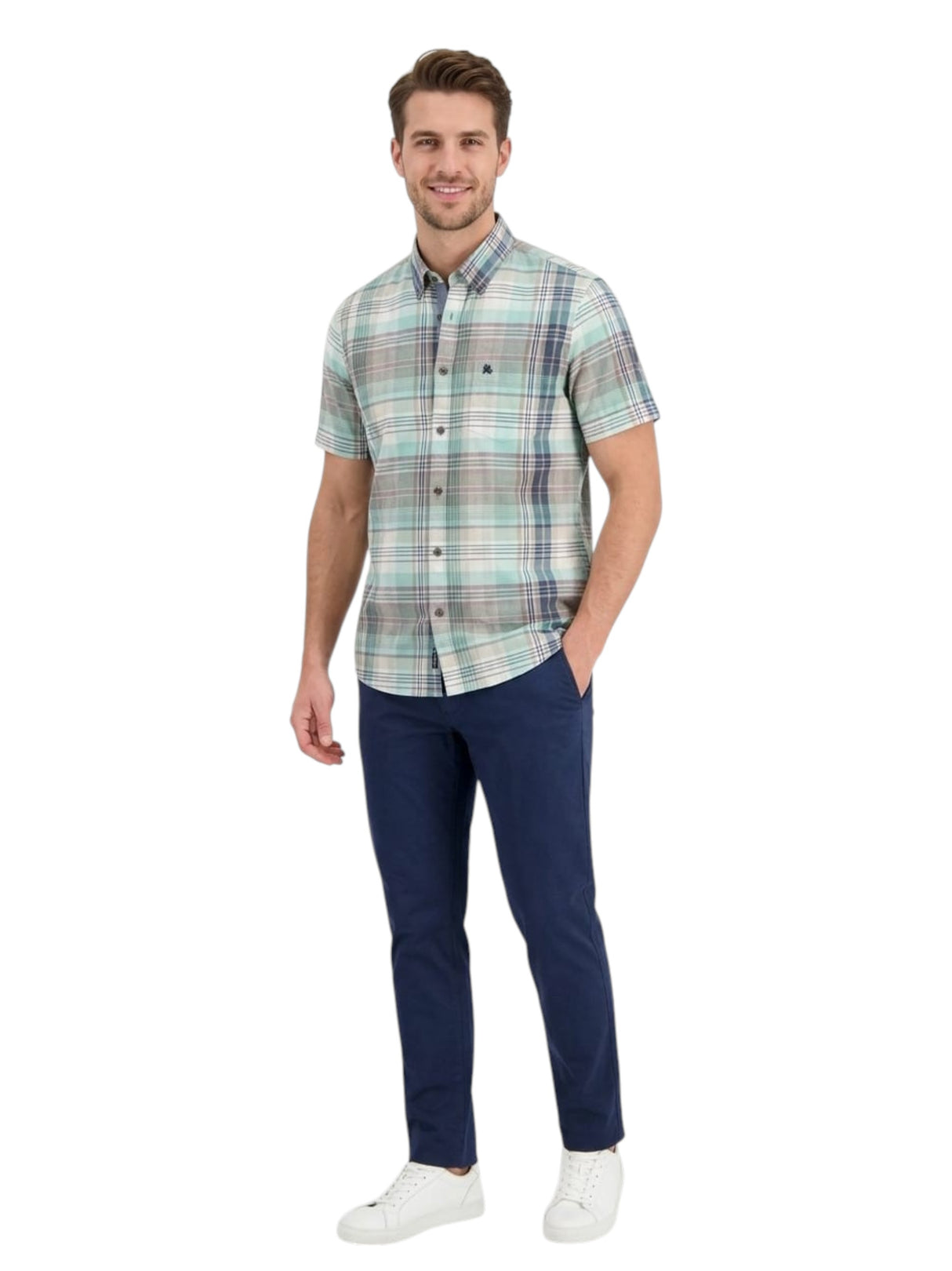 Image for Men's Plaid Dress Shirt,Multi