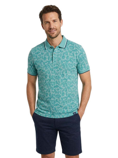 Image for Men's Printed Top,Aqua