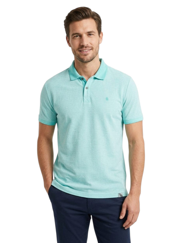 Image for Men's Textured Striped Top,Aqua