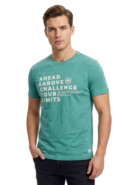 Image for Men's Printed Top,Aqua