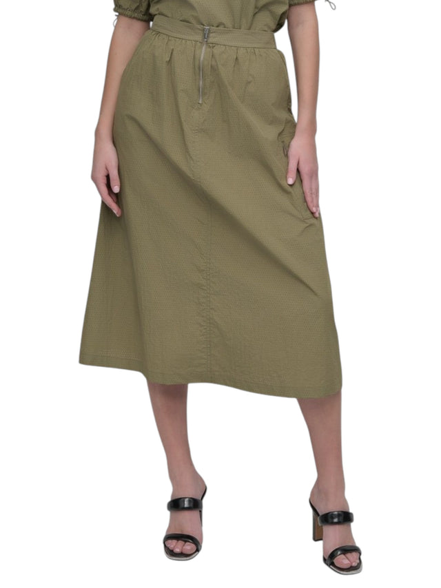Image for Women's Textured Skirt,Olive