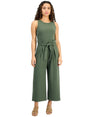 Image for Women's Textured Jumpsuit&Belt,Olive