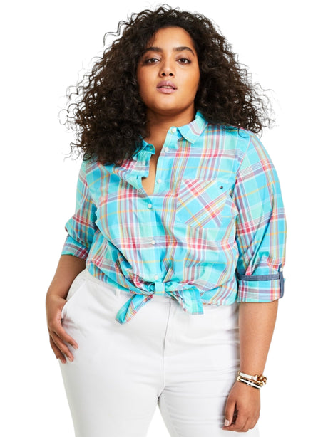 Image for Women's Plaid Chemise,Multi