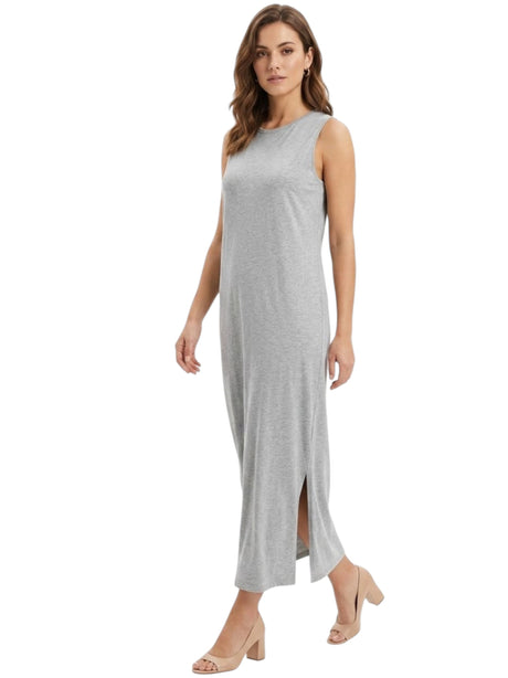 Image for Women's Plain Solid Dress,Grey
