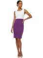 Image for Women's Colorblocked Dress,White/Dark Purple