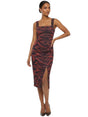 Image for Women's Printed Dress,Black/Brick