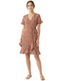 Image for Women's Printed Dress,Brown