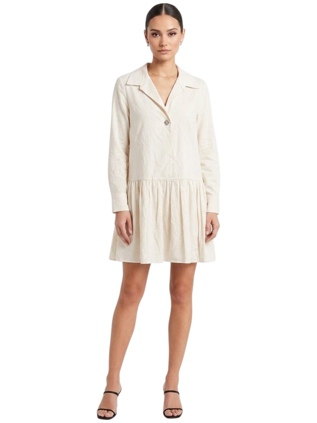 Image for Women's Plain Solid Dress,Off White