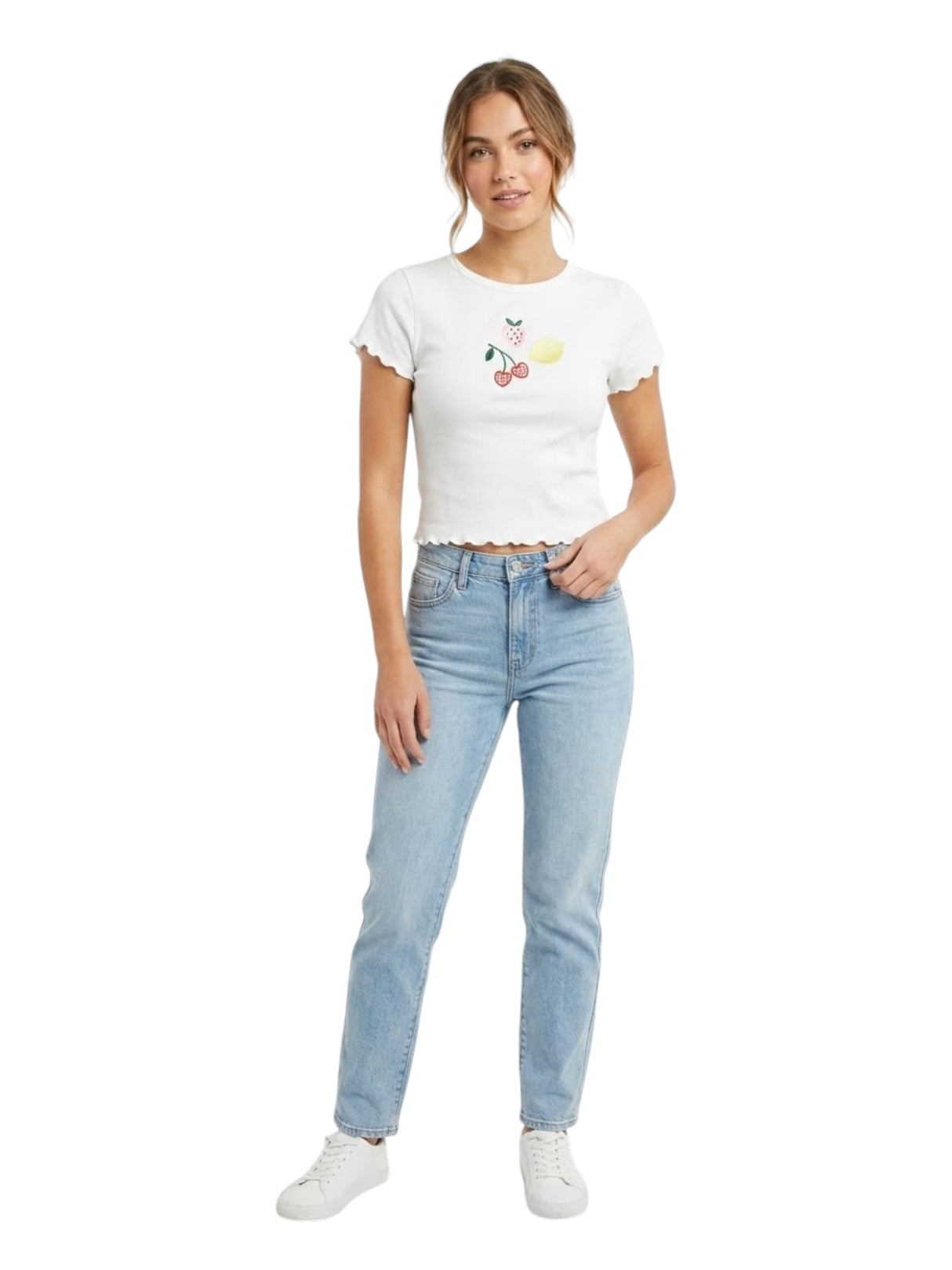 Image for Women's Printed Top,White