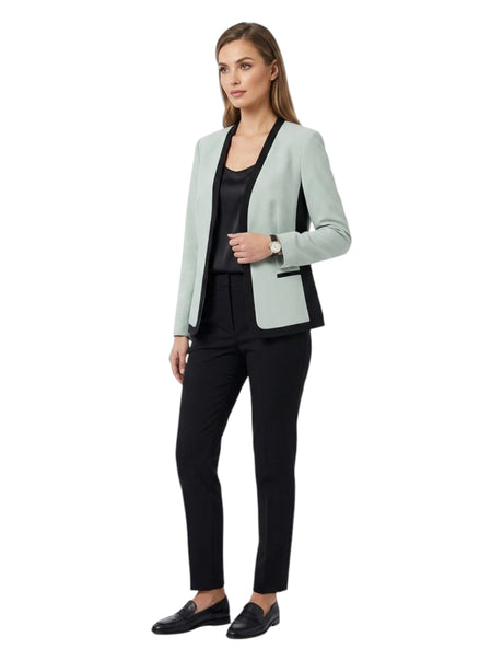 Image for Women's Colorblocked Blazer,Aqua