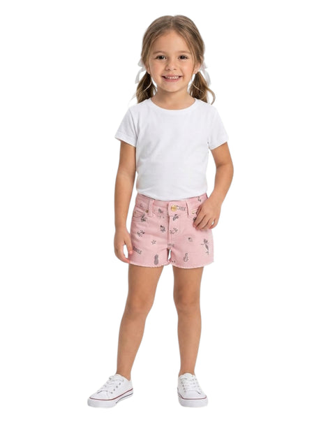Image for Kids Girl's Printed Short,Light Rose