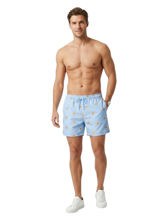 Image for Men's Floral Printed Short,Light Blue