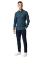 Image for Men's Printed Dress Shirt,Navy