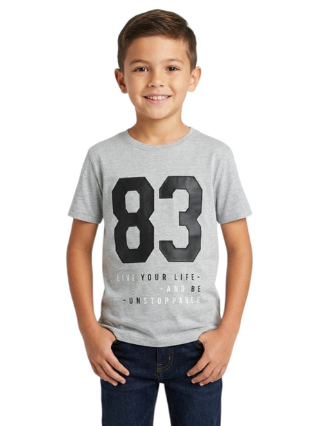 Image for Kids Boy's Printed Top,Grey