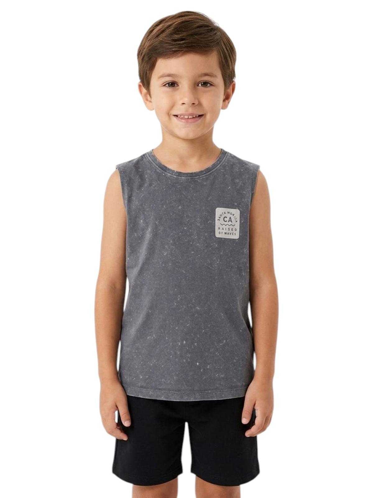 Image for Kids Boy's Printed Tpo,Dark Grey