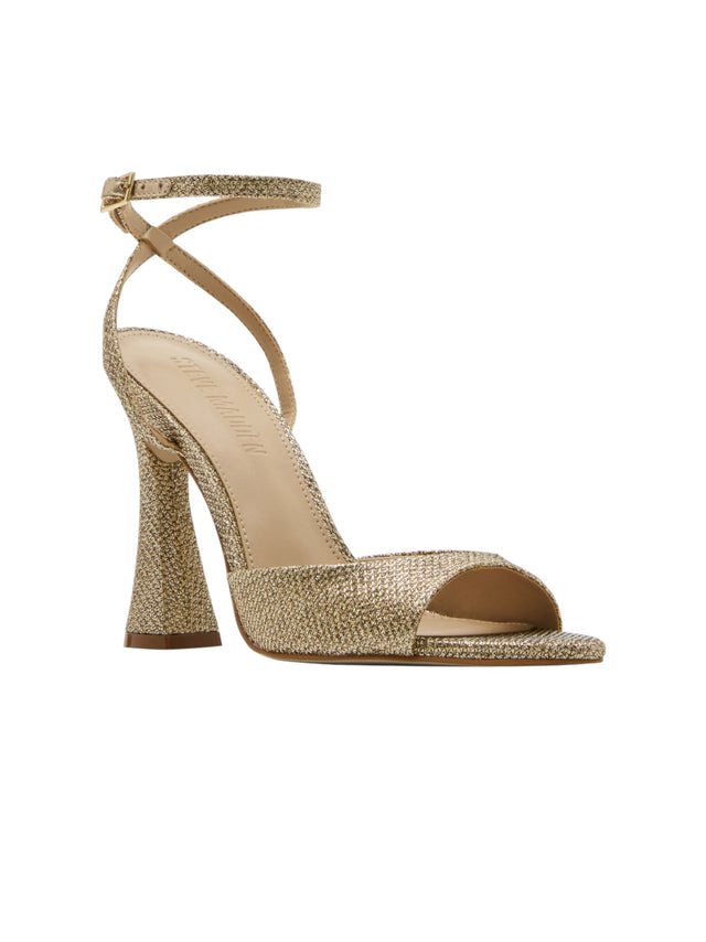 Image for Women's Textured Heeled Shoes,Gold